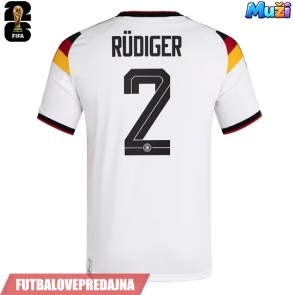 Lacne Muži Futbalové dres Nemecko Antonio Rudiger #2 MS 2026 Krátky Rukáv - Domáci